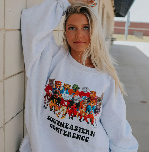 CS SEC Family Retro Sweatshirt Coral Cove Boutique Salon