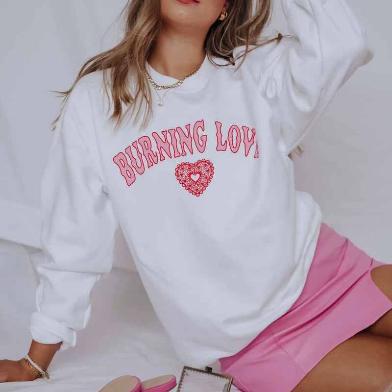 F+S: Burning Love Sweatshirt (front + back)