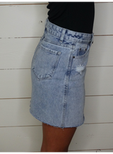 Denim Zip Up Mini Skirt